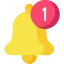 Notification alert bell icon